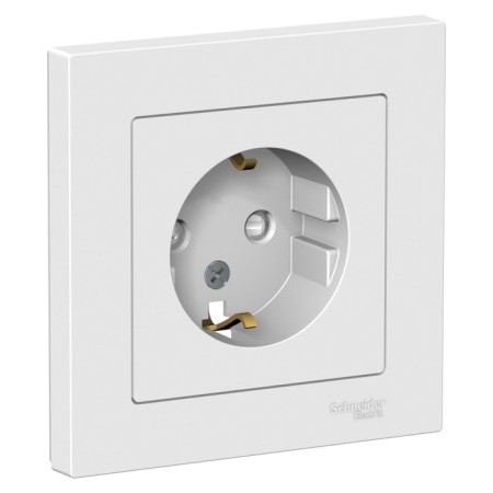 SE SE AtlasDesign, 16 A, 250 V, built -in, with salary, curtains, IP20, white, Atn000144