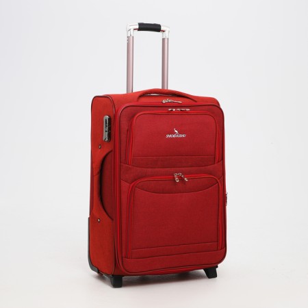 Small suitcase 24 "on lightning, code castle, with extension, red color-1