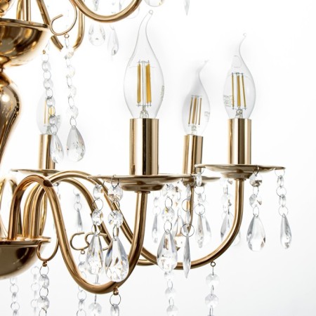 Chandelier "Maldiva" 8+4he14 40W gold 62x62x54-104cm Bayerlux-5