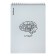 Notepad for spirals A5, 80 sheets, cage, Erichkrause "Life Style", plastic cover silk -screen cover, OFSET BELICT 100%, silver