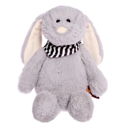 Soft toy "Rabbit Harvey", gray color, 22 cm