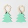 A set of rings for napkins 2 pcs. "Christmas tree", col. Green, 6*7 cm, tree