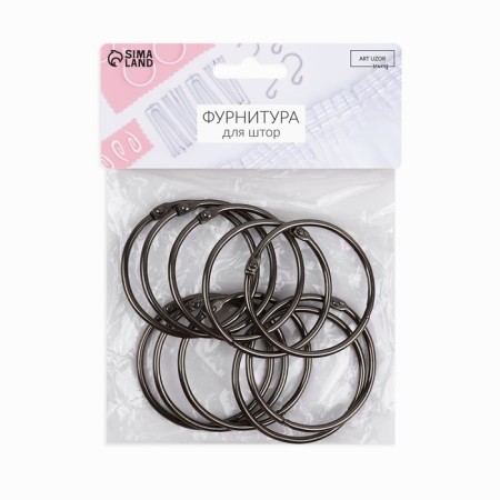 Ring for the cornice, d = 50/56 mm, 10 pcs, black nickel color-2