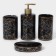 A set of accessories for the bathroom "Loft", 4 items (dispenser 250 ml, soap dish, 2 glasses), black color