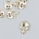 Decor for creativity metal, enamel, rhinestones "point owl" gold, cream 1.4x2.1 cm