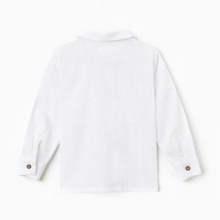 Рубашка для девочки KAFTAN Linen, р.34 (122-128 см) белый-9