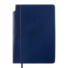 Diary of Leduced A5, 160 sheets of Escalada, hard -leather cover, perforation, pancake embossing, lies, cream block 70g/m2, blue