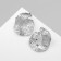 Earrings Metal "abstraction" curl, silver color