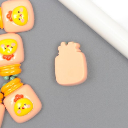 Decor for creativity plastic "Bank with chicken" 2.2x2x1.2 cm-1