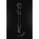 Unrealistic phallimitator Sexus Glass, glass, black, 19 cm