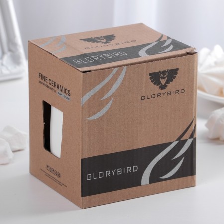 Ceramic mug with a lid and spoon "Golden Horn", 450 ml, color mix-9