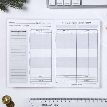 Smart notebook CashBook A6, 68 sheets "Believe in magic and money"-5