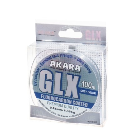 Леска Akara GLX Premium Grey, диаметр 0.25 мм, тест 6.35 кг, 100 м, серая-1