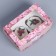 Capcake box, confectionery packaging with a window, 2 cells, "flowers", 16 x 10 x 10 cm