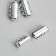 Fastener magnetic three -row metal silver set 4 pcs 0.6x2.1 cm