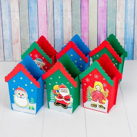 Pencil "New Year's house", mix