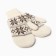 Two -layer woolen mittens, milk/snowflakes, size m