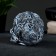 Figure "Skull colored" aged silver, 10x12x8cm