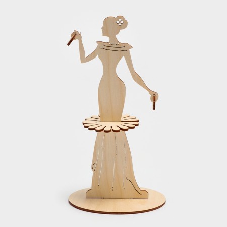 Wooden napkin "Statnoy", with a tea holder, 25 × 13 × 13 cm-1