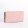 Women's wallet on the button, pink color