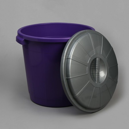 Country-household "Color", 50 l, with a lid, color mix-1