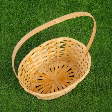 Set of wicker baskets, bamboo, 3 pcs., Natural color, medium-2