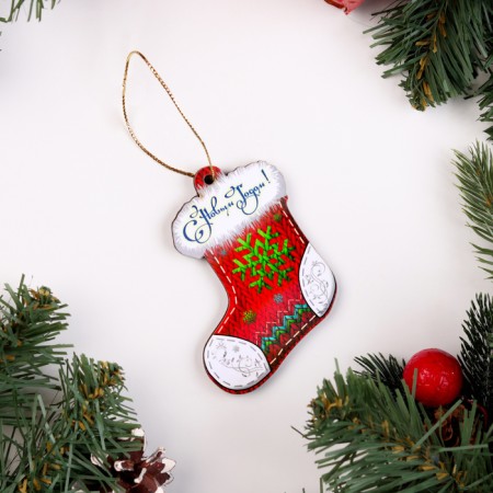 Herbal toy Bilateral "New Year's boot", 9x6 cm-1