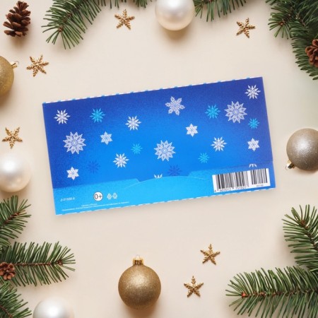 Money envelope "Happy New Year!" embossing, sledges, 16.5 x 8.5 cm-2