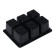 Cassette for seedlings, 6 cells, 120 ml, plastic, black, 18 × 13 × 6 cm, in a set of 10 pcs., Greengo