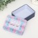 Rectangular metal box "Butterflies and flowers" 12.5x9.5x4.2 cm