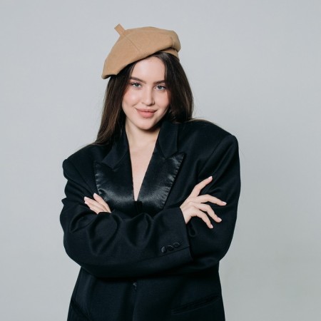 Beret, sandy color, rr 56cm-8