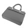 Bag women, genuine leather, gray 30x9x23 cm