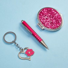 Gift set 3B1 (pen, mirror, keychain), mix