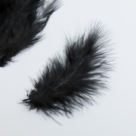 A set of feathers for creativity 30 pcs (14-17 cm), black-2