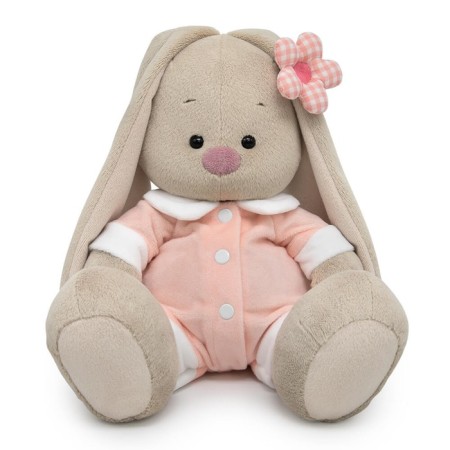 Soft toy "Bunny Mi", in the sleeping overalls, 18 cm