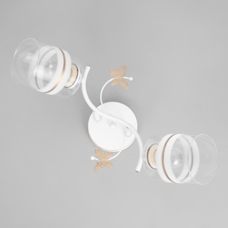 MIA chandelier 2x60W E27 white, gold 53x18x24cm-3