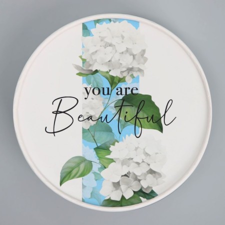 Gift box, packaging, "hydrangea", 12 x 12 x 8 cm-2