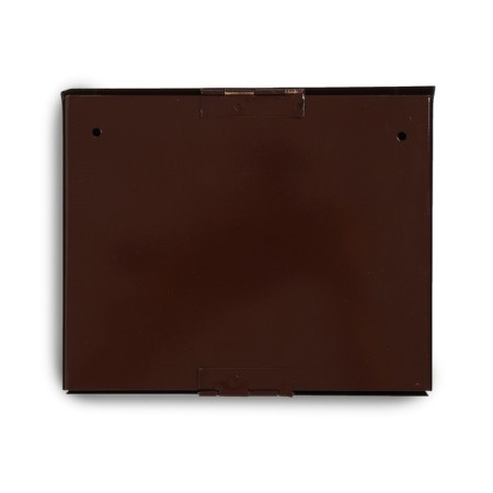 Mail box with a lock, horizontal "mini", brown-9