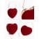 Female bag on the farmar, red color