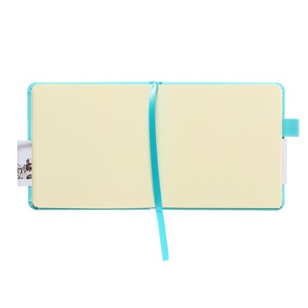 Sketchmarker sketchbook, 120 x 120 mm, 80 sheets, solid leather cover, aquamarine, block 140 g/m2-5