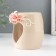 Aroma lamp ceramics "Heart with roses" beige 8x8x9 cm