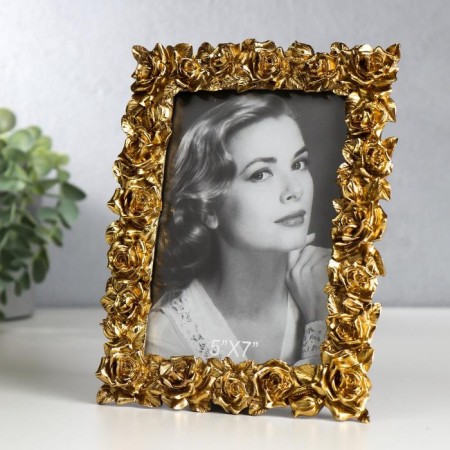 Photo frame Polystone 13x18 cm "Golden Roses" 20.5x16 cm-1