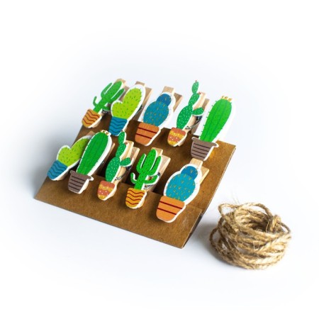 Set of decorative clothespins "Cacti" 1 × 12 × 13 cm