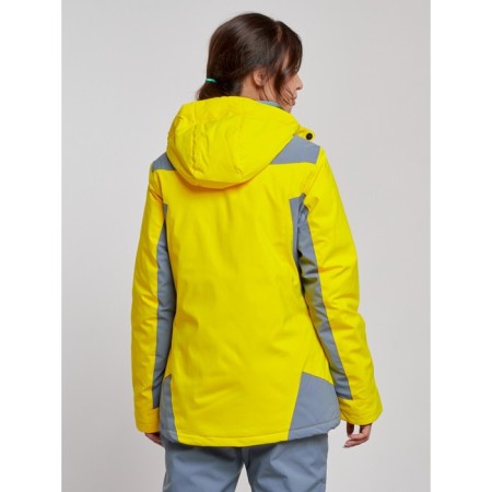 Ski jacket female, size 48, yellow color-3