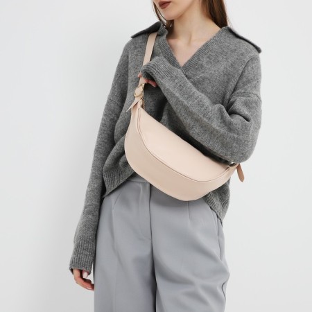 Women's bag of artificial leather Nazamok, 28x15 cm, beige color-1