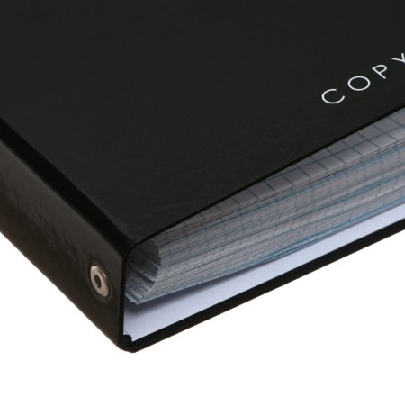 A notebook on the rings of A5 160 sheets in the Calligrata cage "Black graphics", cover 7BC, without cutting down under the rings, offset unit-4