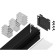 Profile aluminum overhead/suspended Ambrella Illumination Profile System, GP2500BK, 2000x25x25 mm, black color, matte Distractor