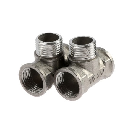 The tee of Zein, 1/2 ", internal/outer/internal thread, stainless steel, packing 2 pcs.