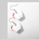 Earrings "Chicken", colored in silver