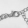 The necklace "Waterfall" stalactites, white color in silver, 30 cm